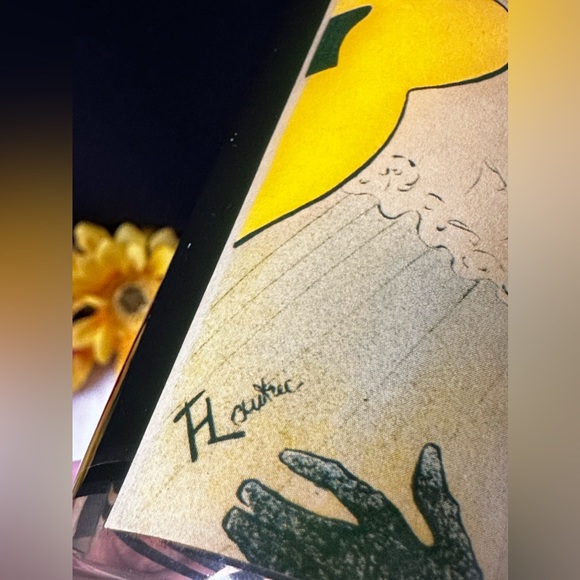 Vintage Toulouse-Lautrec “Moulin Rouge”La Goulue Rubber Coated Highball Glass - Picture 12 of 12